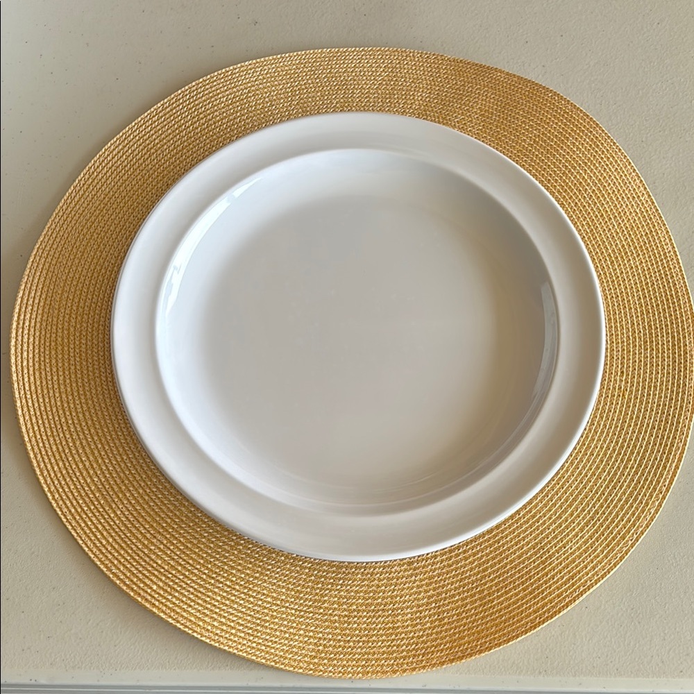 12 Melamine White Plates NuStone Melamine N-110W Thunder Group Inc